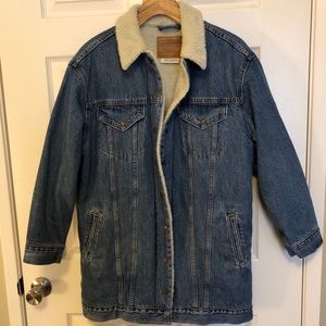 Levi’s Sherpa Lined Parka Length Denim Jacket